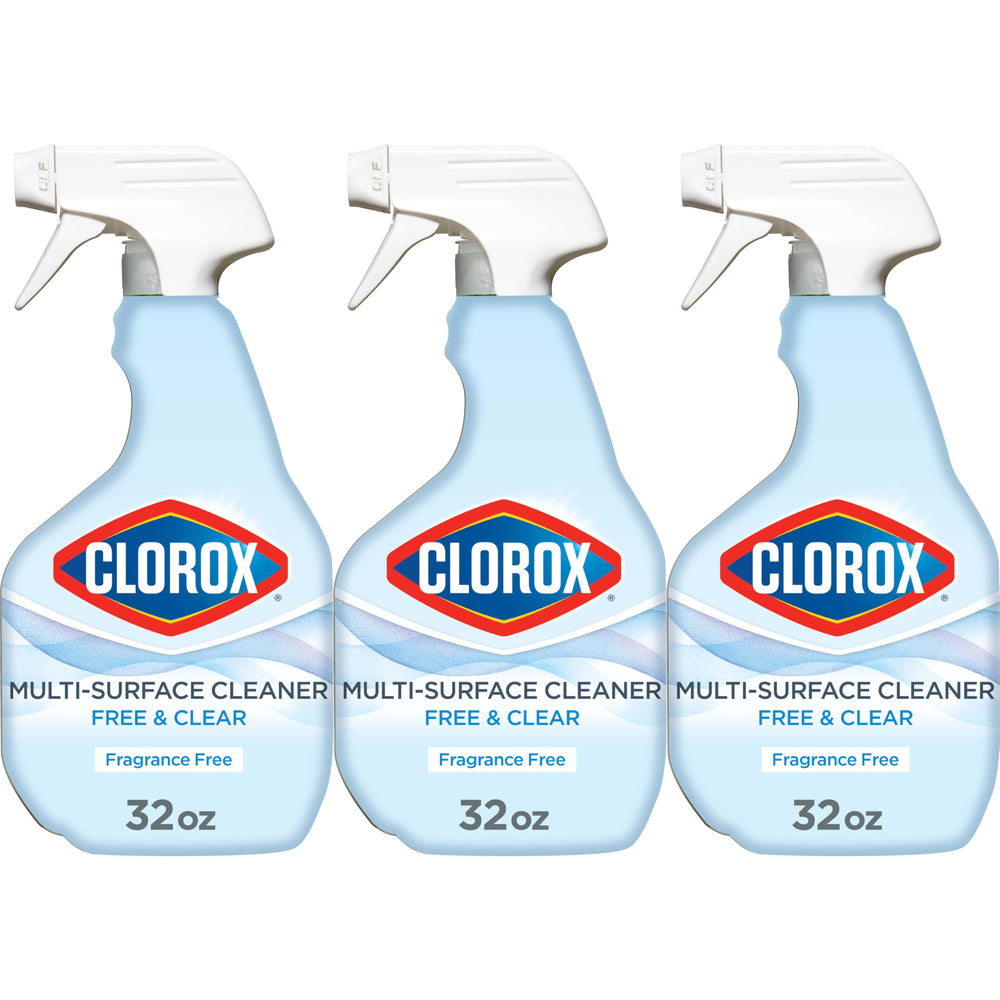 Clorox Free & Clear spray bottle for versatile all-surface cleaning.