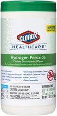 Clorox Healthcare Hydrogen Peroxide Wipes front-pack shows ready-to-use disinfectant