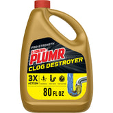 Clorox Liquid-Plumr Pro-Strength bottle pour dissolves clogs quickly