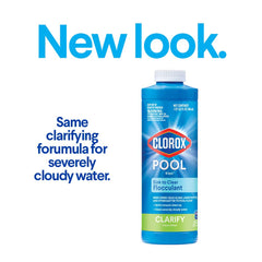 Clorox Pool&Spa flocculant gathers large particles and debris for easy vacuuming.