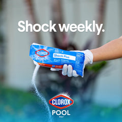 Water circulating with the pool filter running for maximum coverage.