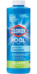 Clorox Pool&Spa sink-to-clear flocculant sinks debris to the pool floor for easier cleanup.