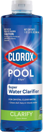 CLOROX Pool&Spa Super Water Clarifier bottle pour boosts pool clarity