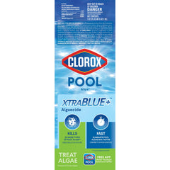Clorox Pool&Spa XtraBlue Plus algaecide bottle for clear water.