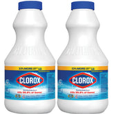 Clorox Regular Disinfecting Bleach bottle 2-pack provides powerful daily cleaning and whitening.