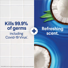 Close-up of refill pack for Clorox Scentiva Disinfecting Mist coconut-waterlily.