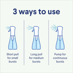 Label close-up showing 3-in-1 disinfecting and fabric refresh capabilities.