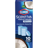 Clorox Scentiva ToiletWand coconut waterlily refill pack for easy cleaning