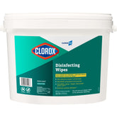 CloroxPro disinfecting wipes bucket with 700-count pack for quick, high-traffic cleaning.