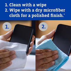 CloroxPro Screen+ Wipes citrus-scent leaves a fresh finish.