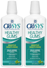 CloSYS Healthy Gums Mouthwash bottle with gentle mint for gum care.