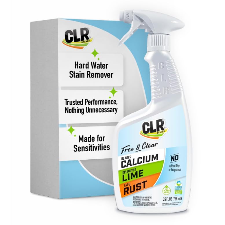 CLR Free & Clear bottle shown for everyday cleaning across surfaces