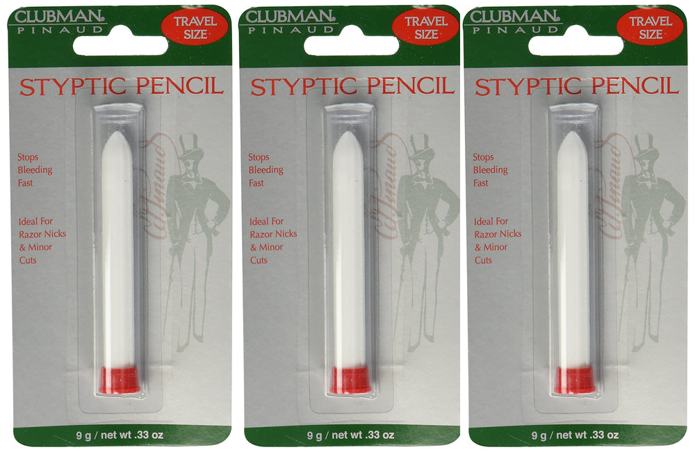 Clubman Pinaud styptic pencil travel size for quick nick control