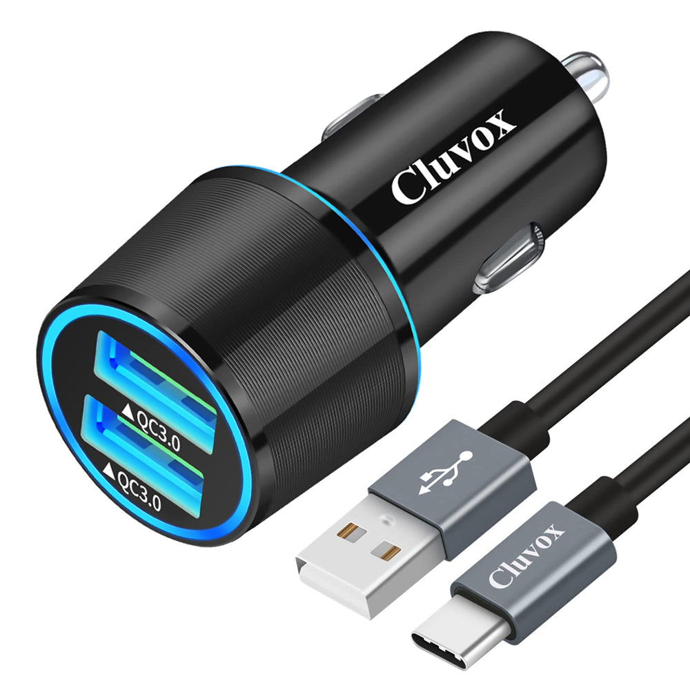Cluvox dual-port car charger enables fast charging for two devices