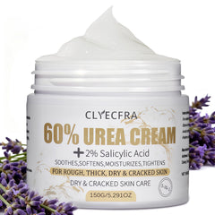 Clyecfra 5-in-1 cream tube close-up showing rich texture for dry skin care.