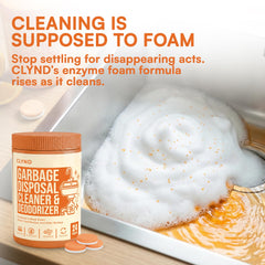CLYND tablet dissolving action triggers citrus foam