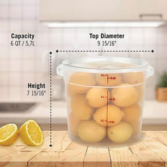 Cmbro stackable round containers optimize kitchen space.