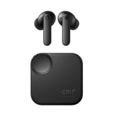 CMF by Nothing Buds 2 dark grey case shown for on-the-go charging and storage.