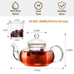 CNGLASS teapot is top-rack dishwasher safe for easy cleanup.
