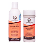 COAT DEFENSE Paw Licker Bundle packaging highlights natural ingredients for itchy skin relief