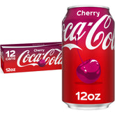 Coca-Cola Cherry Coke can, ice cold, ready for a refreshing sip.