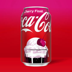 Coca-Cola Zero Cherry Float 12-pack on a table ready for sharing
