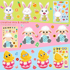 COCHIE Easter sticker set with bunnies and chicks, ideal for DIY decorations.