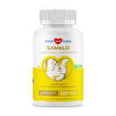 Coco and Luna Same for Dogs bottle with 120 chewables supports liver and brain health.
