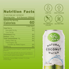 Coco Joy low-calorie hydration glass emphasizes a light, refreshing option after workouts.