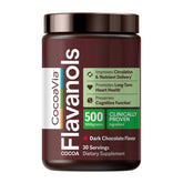 CocoaVia cocoa flavanols packaging shown for daily heart and brain support.