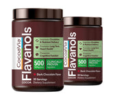 CocoaVia Cocoa Flavanols 500mg bottle pour for easy serving and circulation support.