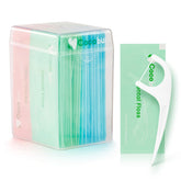 COCOBURI dental floss picks 50-count in individual wrappers for portable oral care.