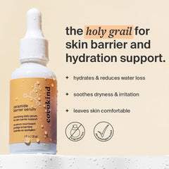Cocokind serum dropper dispensing a precise amount for quick, layerable hydration.