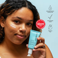 Cocokind Electrolyte Water Cream texture close-up with fast-absorbing gel finish.