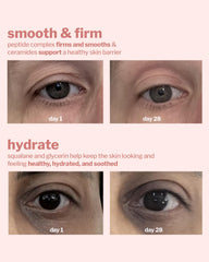 Cocokind Peptide Eye Gel glides with ceramides and squalane for lasting moisture