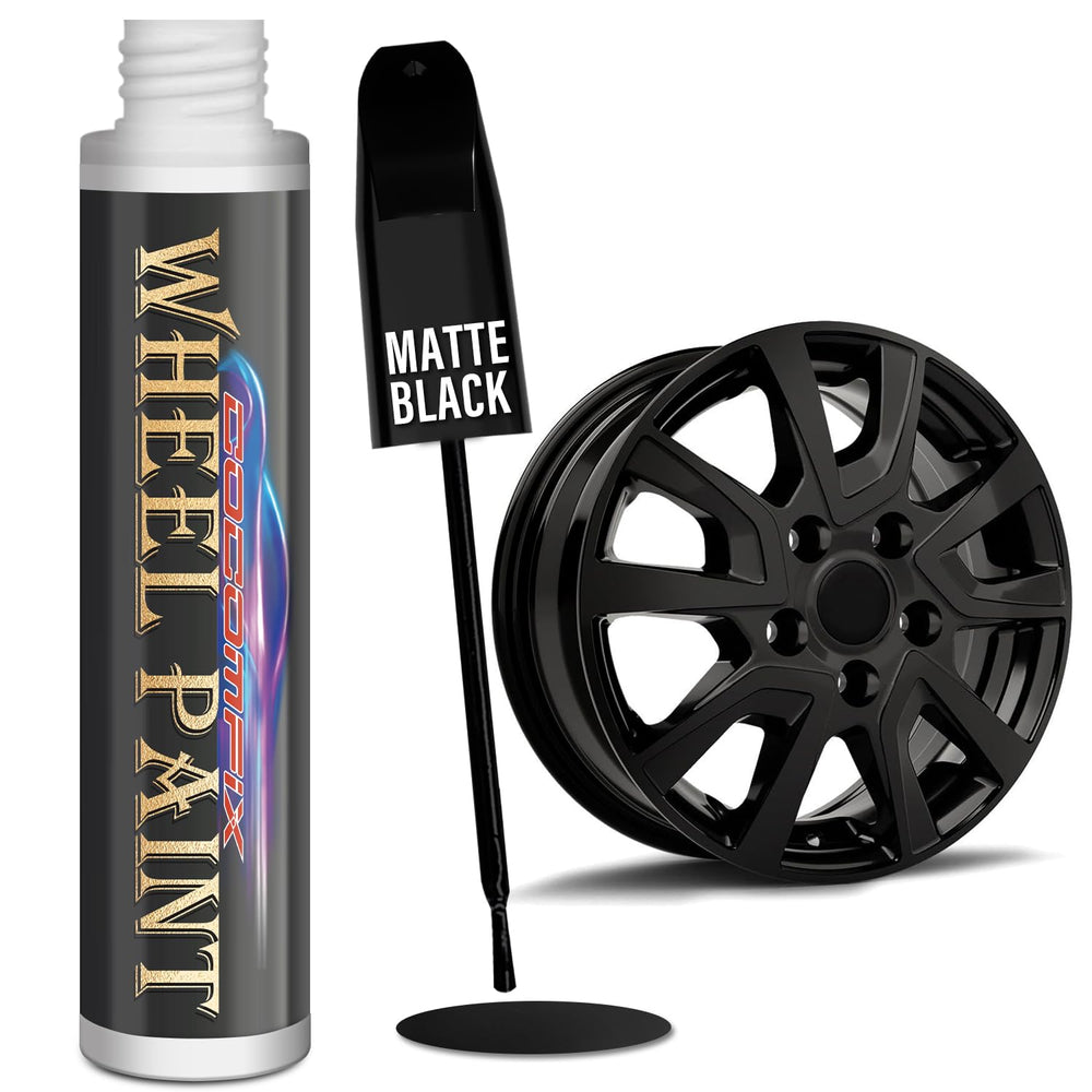 Cocomfix matte black rim paint pen cap closeup for precise rim touch-ups
