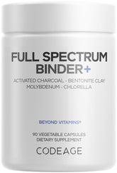 Codeage Binder activated charcoal capsules for convenient daily use.