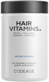 Codeage Hair Vitamins 10000mcg biotin capsules for daily nourishment
