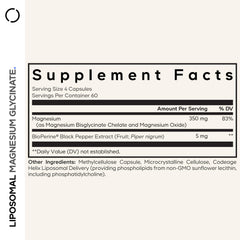 Codeage Liposomal Magnesium Glycinate capsules closeup for easy-to-swallow vegan capsules