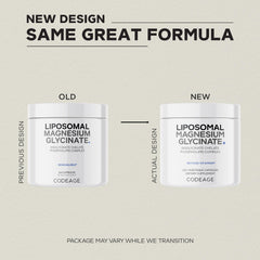 Codeage Liposomal Magnesium Glycinate label highlighting non-GMO vegan formula