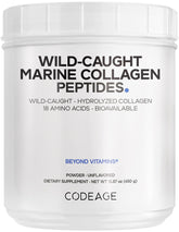 Codeage Marine Collagen powder tub front shows premium Type 1 and 3 collagen for skin support.