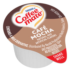 Single-serve cups of Coffee-mate Café Mocha ready to dispense