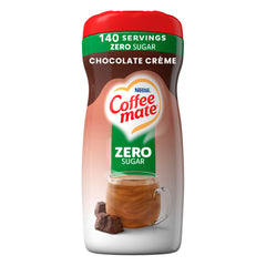 Coffee Mate Chocolate Creme Sugar Free Powder Bottle Front—rich chocolate flavor for daily coffee