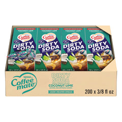 Coffee Mate Dirty Soda Coconut Lime bottle adds coconut and lime flavor to sodas