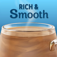 Coffee-mate French Vanilla being poured into coffee for rich aroma.