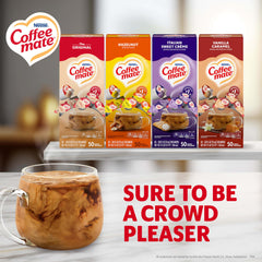 Coffee Mate Hazelnut singles close-up highlighting rich nutty notes