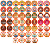 Coffee Pod Variety Packs flavored sampler lineup shows vibrant coffee options.