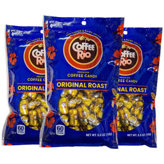 Coffee Rio Original Roast caramel candies in a three-pack, ideal for office sharing.