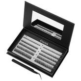 Cofier glue-free wispy lash clusters box for quick DIY extensions