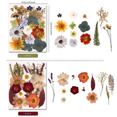 Cokosing dried flowers for scrapbooking and card making with natural colors